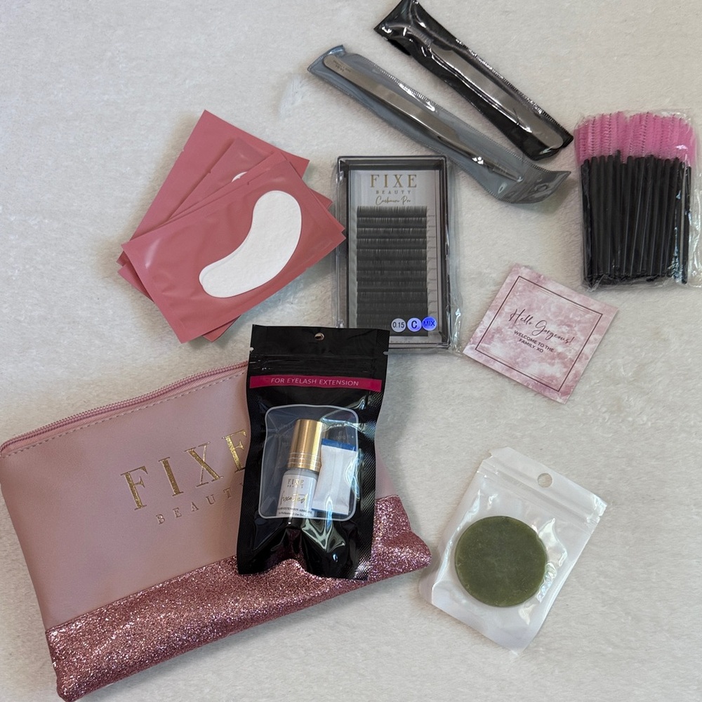 NEW! FIXE Beauty Eyelash Extension Kit! For self use or business starter kit!!